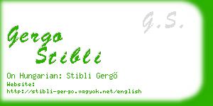 gergo stibli business card