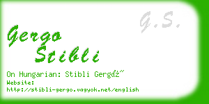gergo stibli business card